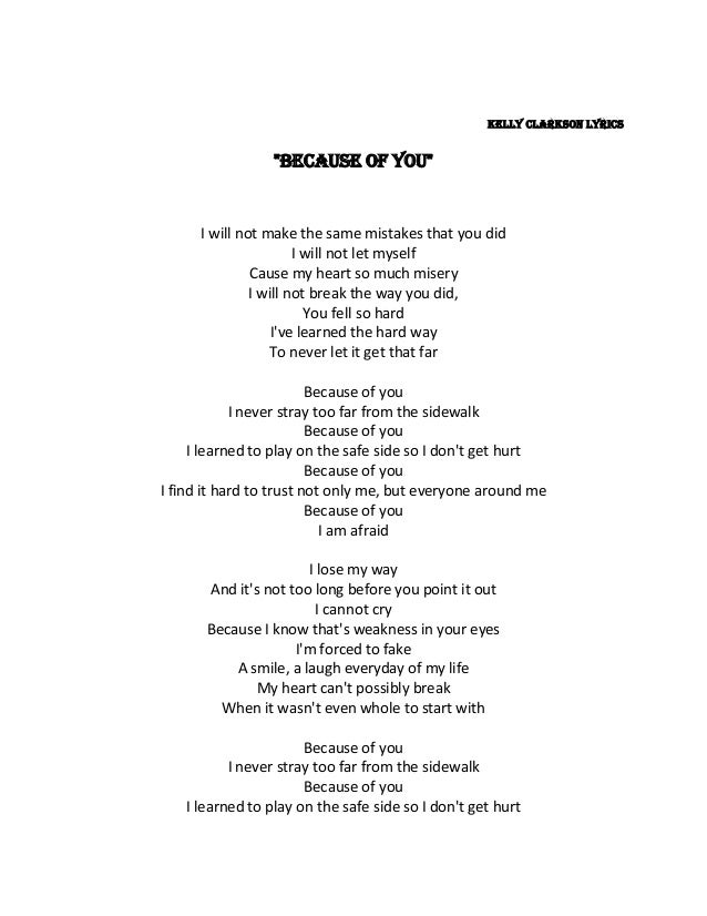 Kelly Clarkson Lyrics