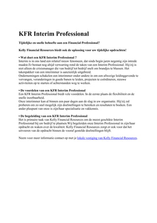 Kelly FInancial Resources