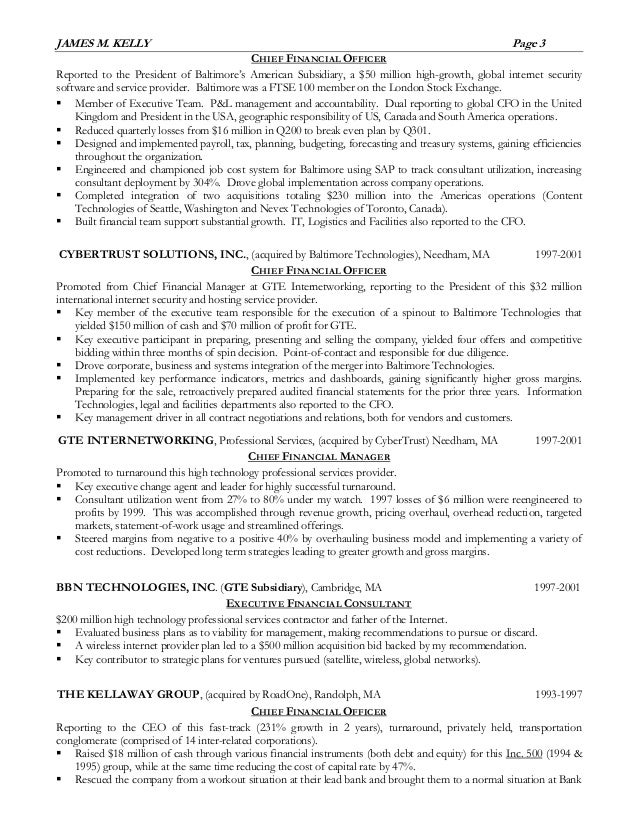 investor relations resumes
