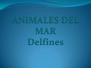 ANIMALES DEL
MAR
Delfines
 