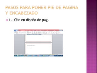  1.- Clic en diseño de pag.