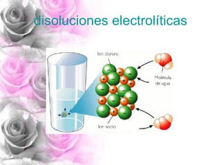 disoluciones electrolíticas
 