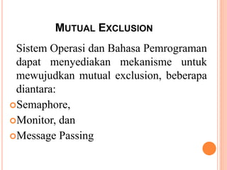 mutual exclusion | PPTX