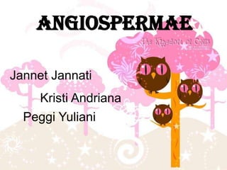 Angiospermae

Jannet Jannati
     Kristi Andriana
  Peggi Yuliani
 