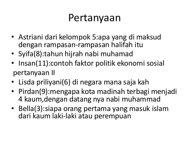 Proses perkembangan agama islam