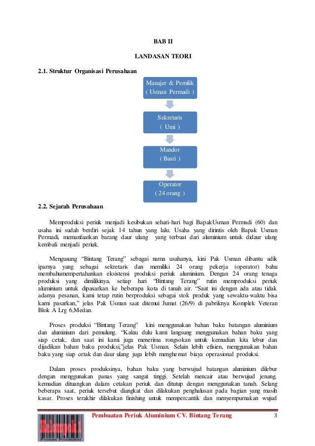 Penelitian Proses Produksi Pada Pembuatan Industri Priuk Dari Limbah