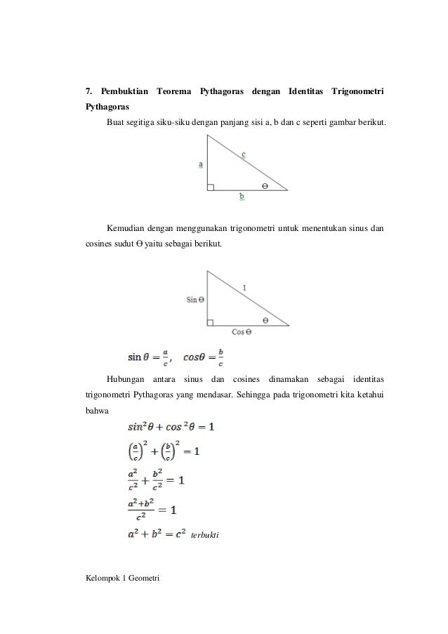 20 Pembuktian Teorema Pythagoras oleh Kelompok 1