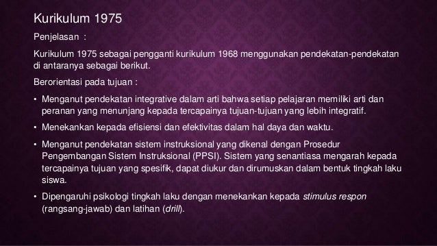 Jenis Jenis dan Ciri  Kurikulum