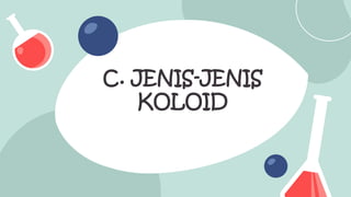 C. JENIS-JENIS
KOLOID
 