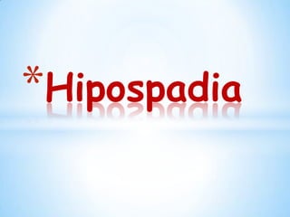 *Hipospadia

 