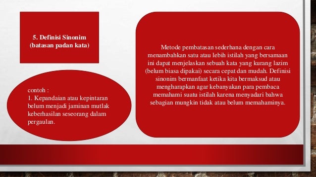 Pengertian Definisi Dan Penyusunan Definisi
