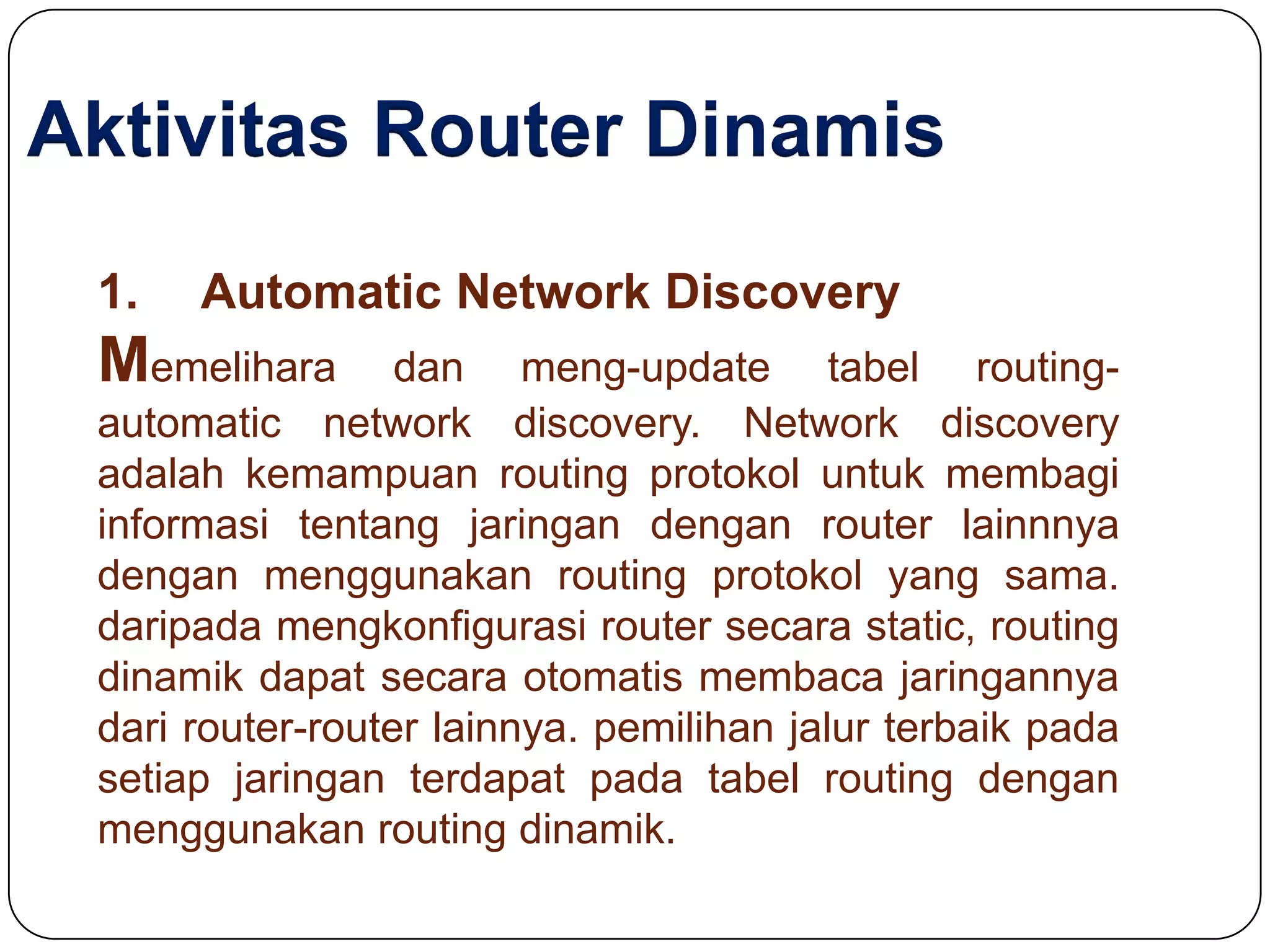 Presentasi Routing dynamic | PPSX
