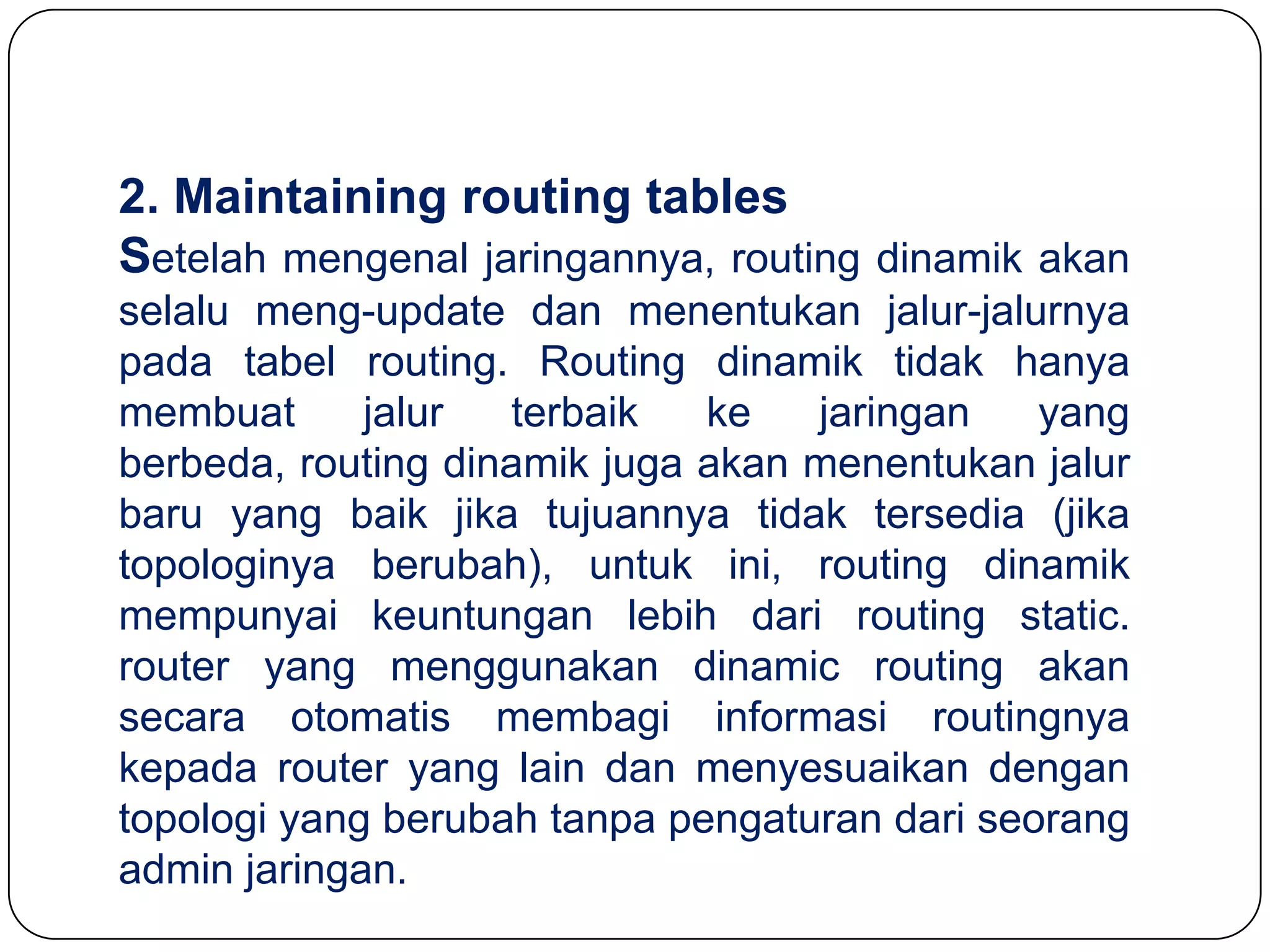 Presentasi Routing dynamic | PPSX