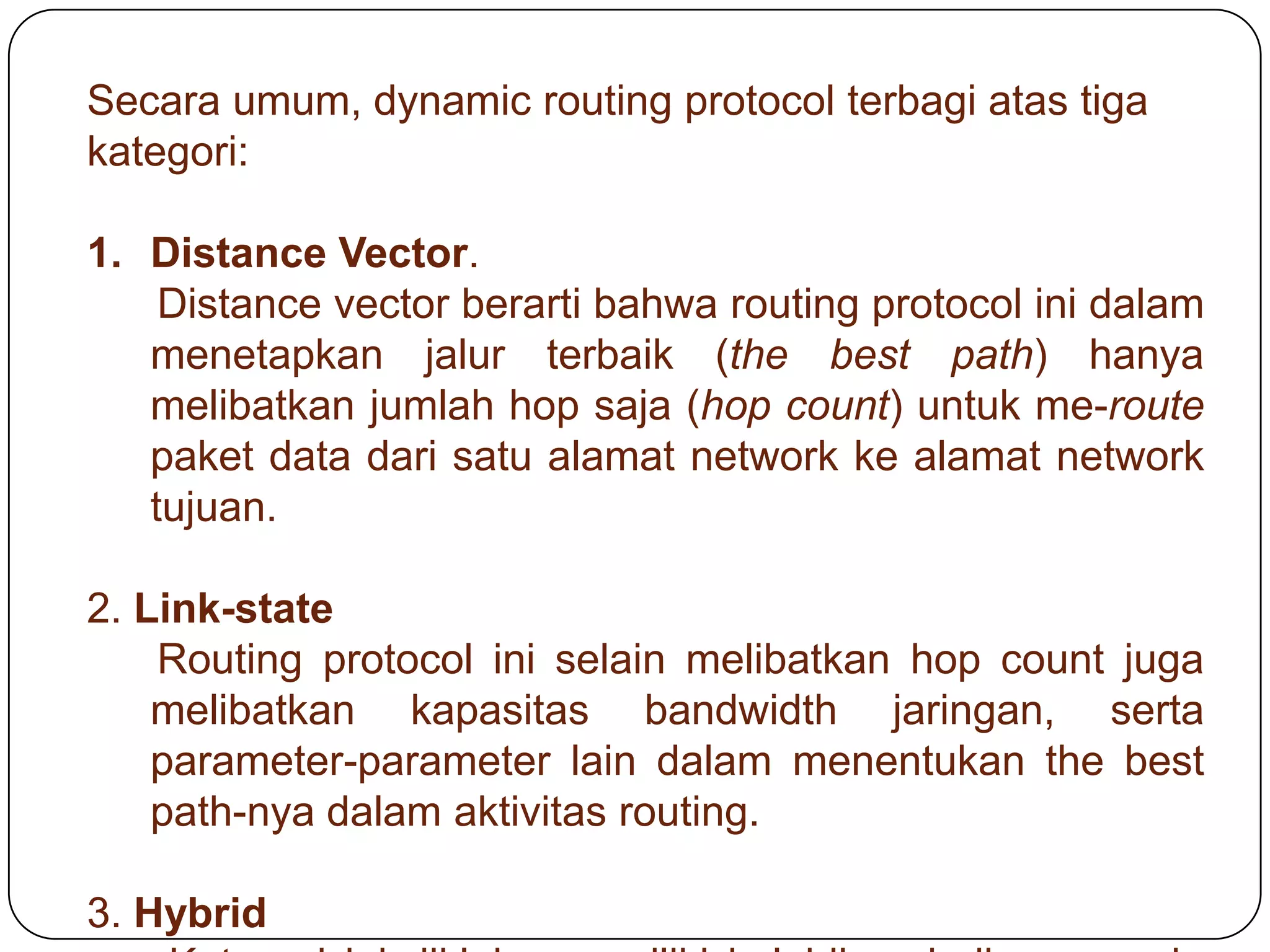 Presentasi Routing dynamic | PPSX