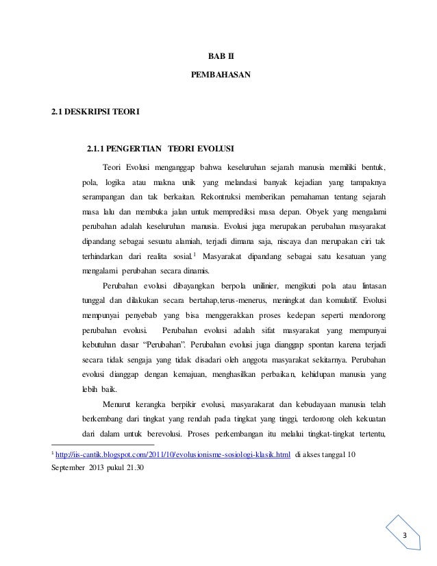 Makalah Teori evolusi