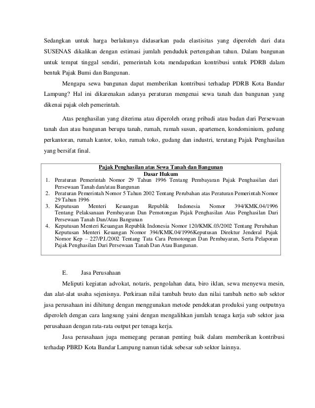 Kelompok 1 kelas e analisis pdrb kota bandarlampung