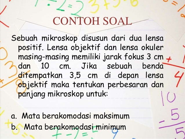 Contoh Soal Fisika Tentang Mikroskop