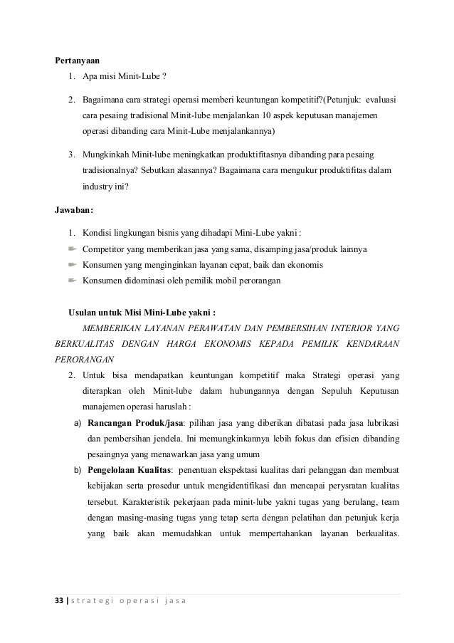 Kelompok 1 Strategi Operasi Jasa