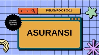 ASURANSI
KELOMPOK 1 X-11
 