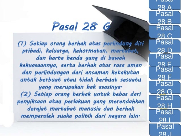 Periodesasi pemajuan HAM, contoh perlindungan dan 