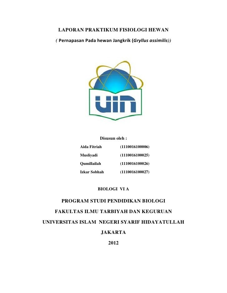  LAPORAN  PRAKTIKUM  FISIOLOGI  HEWAN  Pernapasan Pada hewan  