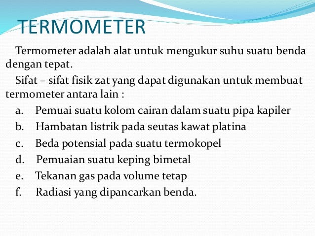 suhu dan pengukuran suhu dan pengukuran