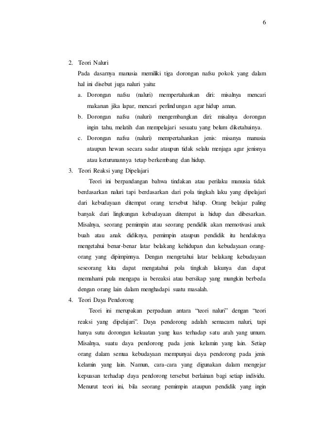 MAKALAH PENGERTIAN MOTIVASI DAN TEORI MOTIVASI