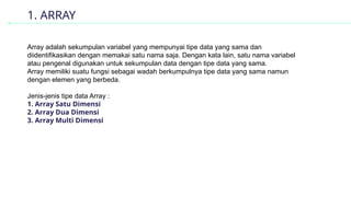 KELOMPOK 2 pemrograman C++ Array dan looping.pptx