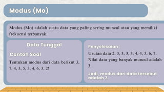 Contoh Modus Materi Statistika Dasar - Kapita Selekta Matematika SMA | PDF