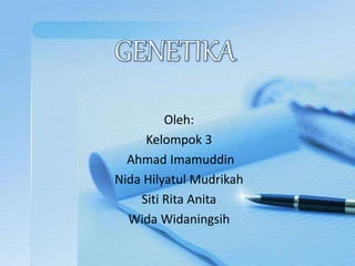 Oleh:
Kelompok 3
Ahmad Imamuddin
Nida Hilyatul Mudrikah
Siti Rita Anita
Wida Widaningsih
 