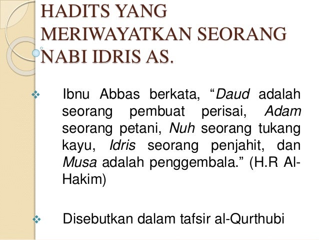 Kelompok 2 kisah nabi idris as 2011