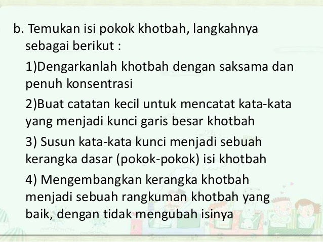 Kelompok 2 menyimak khotbah pidato cermah diskusi dan berita