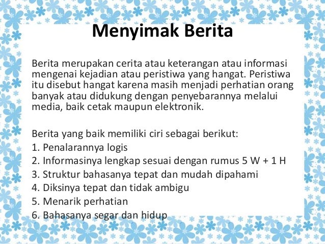 Kelompok 2 menyimak khotbah pidato cermah diskusi dan berita