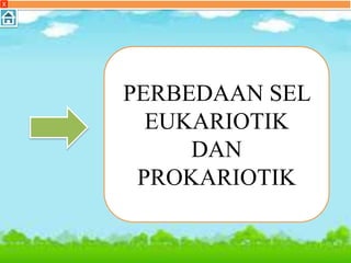 PERBEDAAN SEL
EUKARIOTIK
DAN
PROKARIOTIK
X
 