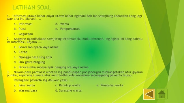 Materi Piwulangan Warta, Crita Cerkak, lan Prastawa