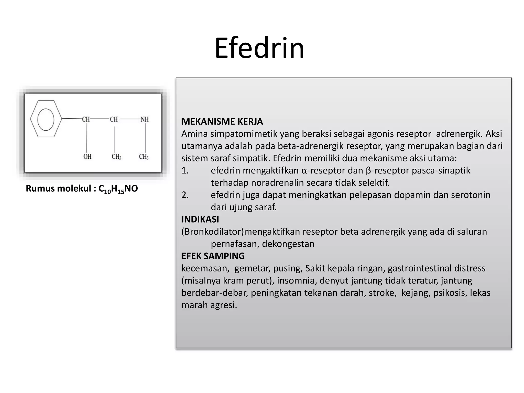HUBUNGAN STRUKTUR DAN AKTIVITAS OBAT OBAT Periper Nervous Sistem | PPTX