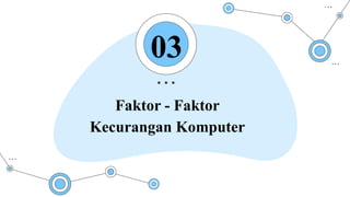 Faktor - Faktor
Kecurangan Komputer
03
 