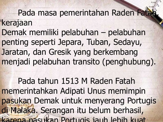Kelompok 3. Kerajaan Demak (Sejarah kelas II SMA/MA 
