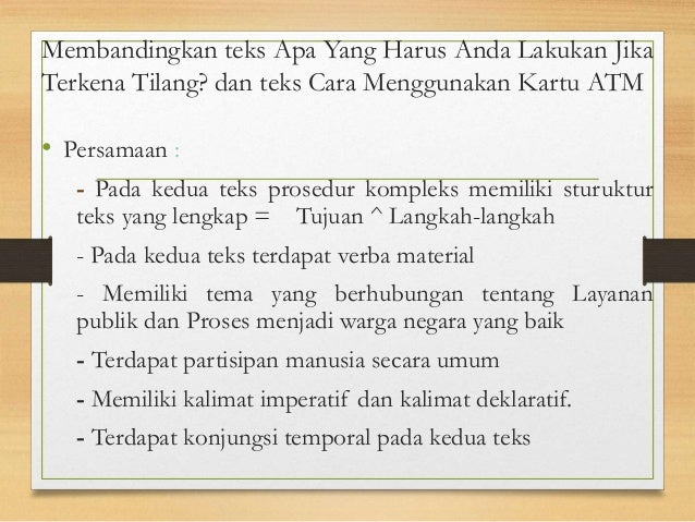 Teks Prosedur Kompleks