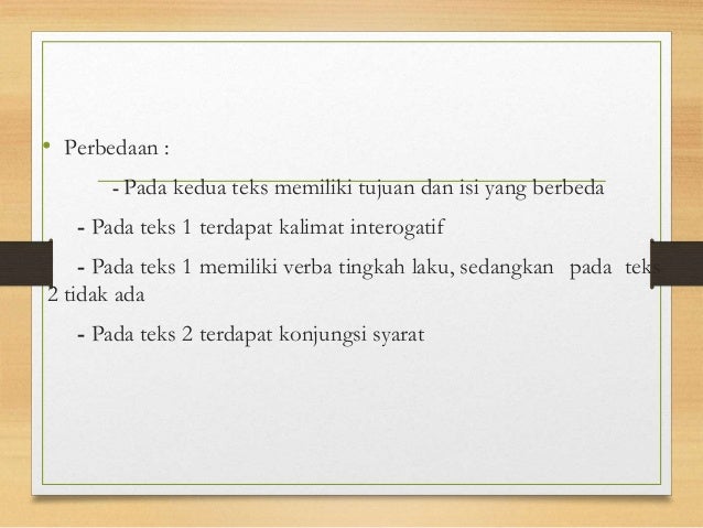 Perbedaan Teks Prosedur Dan Teks Prosedur Kompleks