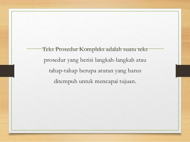Teks prosedur kompleks