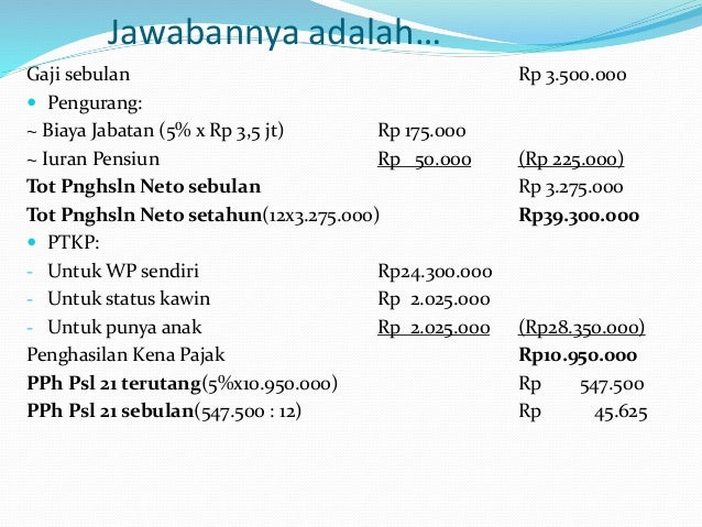 Cara Menghitung Pajak