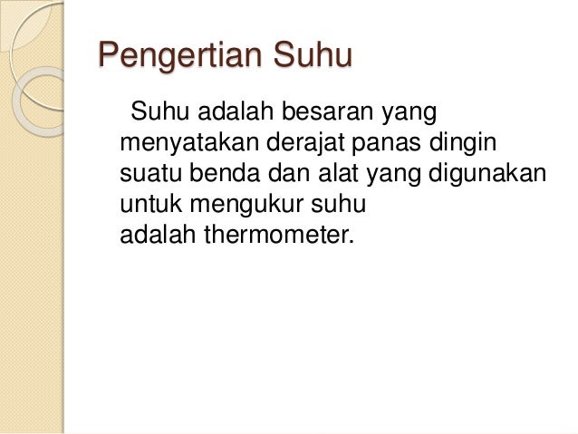 Apa Arti Suhu - Soal Baru