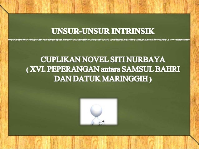 Unsur Intrinsik Penggalan Novel Siti Nurbaya Unsur Intrinsik Penggalan Novel Siti Nurbaya