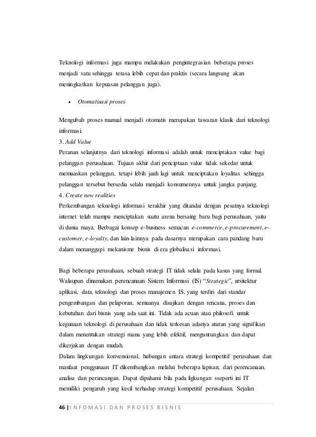 Informasi Dan Proses Bisnis