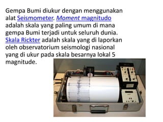 Gempa bumi, Tsunami, dan Gunung Berapi | PPTX