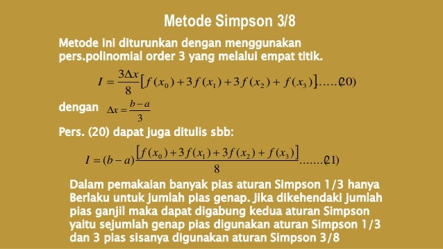 Contoh Soal Simpson 3 8 Dan Pembahasan Soal Seru
