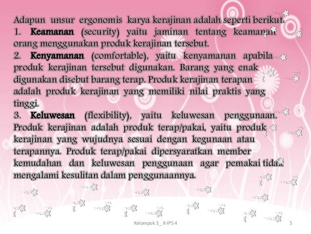 Unsur Ergonomis Dan Unsur Estetika Karya Limbah Tekstil