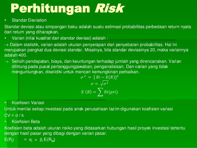 Risk and return Risk and return