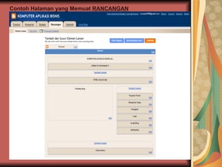 Contoh Halaman yang Memuat  RANCANGAN   